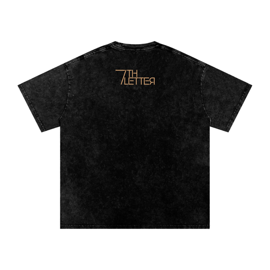 "EXODUS 3:14" SNOW WASHED TEE (BLACK)