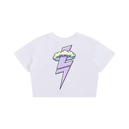 "EXODUS 3:14" CROP TOP TEE (WHITE)