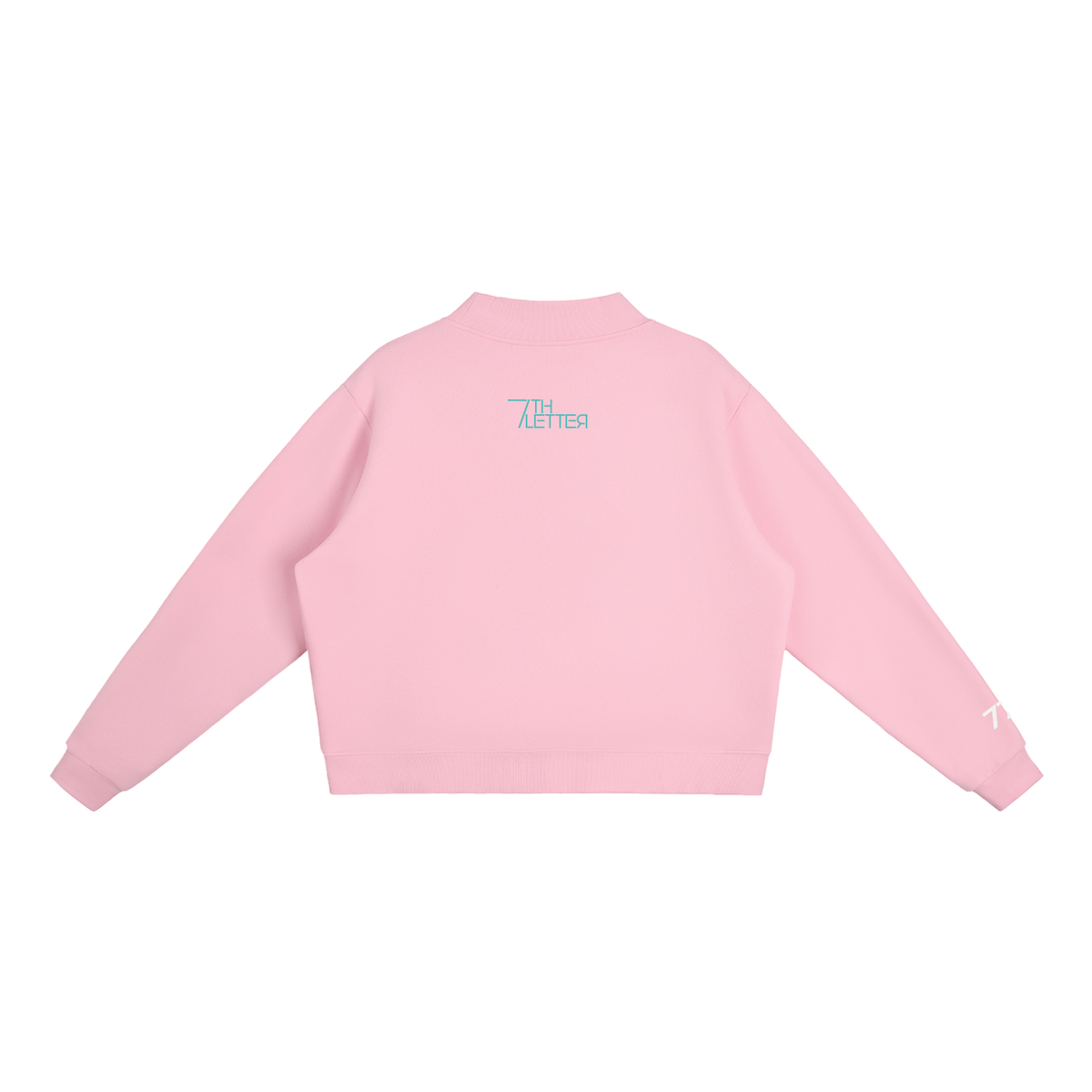 "DIVINE MUSE" MOCK-NECK CREW SWEATSHIRT (PINK)
