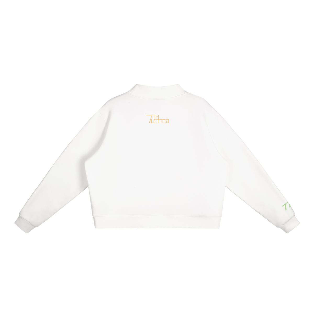 "DIVINE MUSE" MOCK-NECK CREW SWEATSHIRT (WHITE)