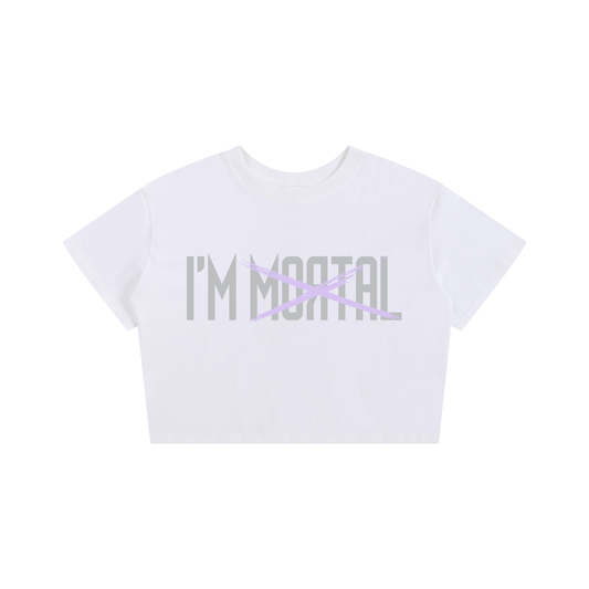 "EXODUS 3:14" CROP TOP TEE (WHITE)