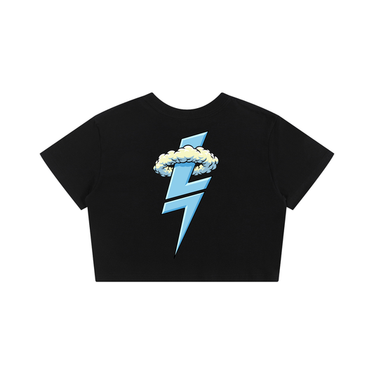 "EXODUS 3:14" CROP TOP TEE (BLACK)
