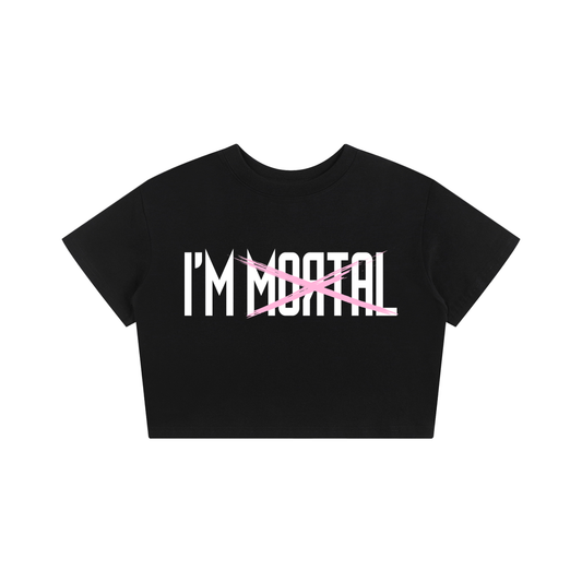 "EXODUS 3:14" CROP TOP TEE (BLACK)