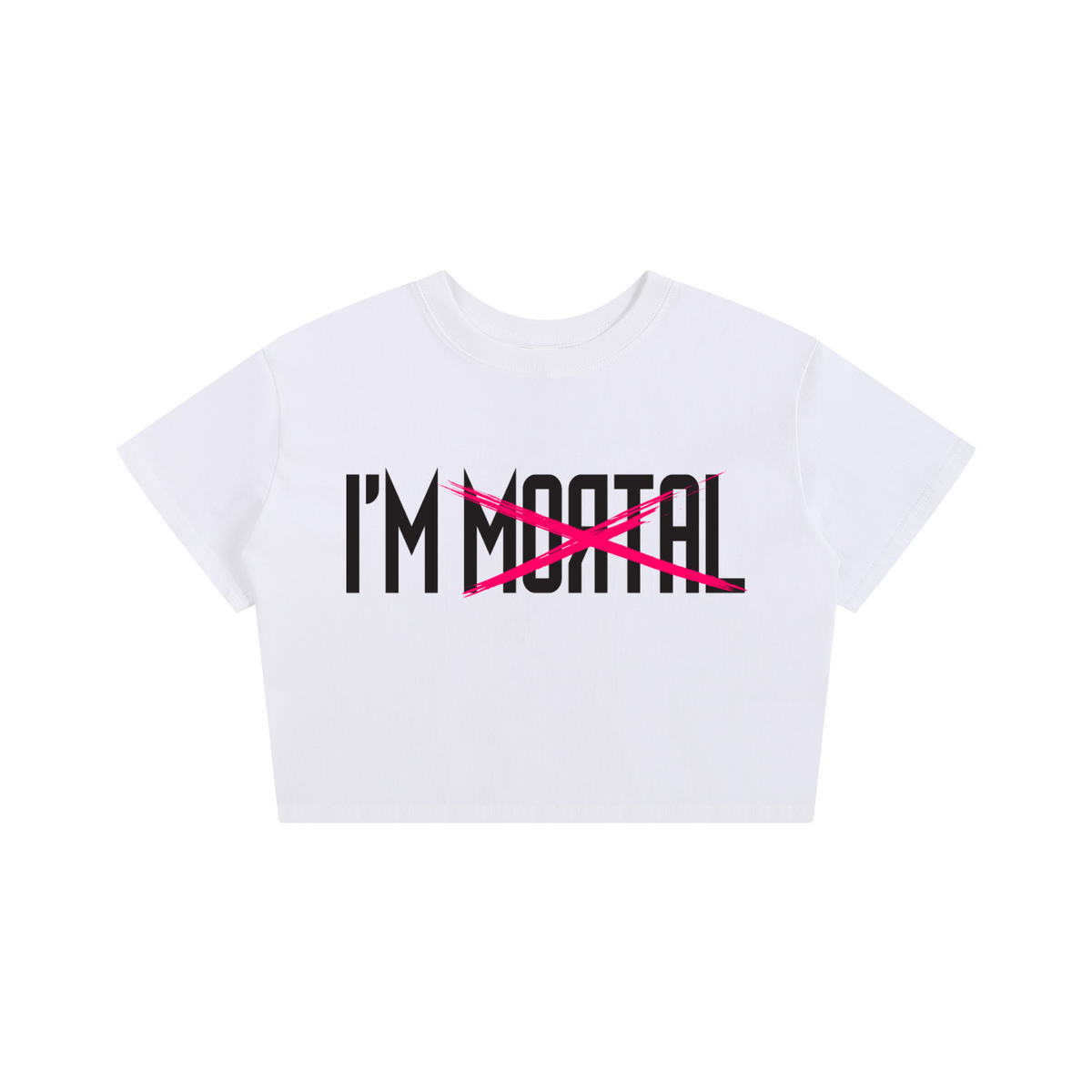 "EXODUS 3:14" CROP TOP TEE (WHITE)