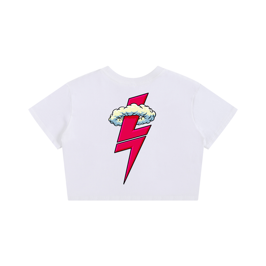 "EXODUS 3:14" CROP TOP TEE (WHITE)
