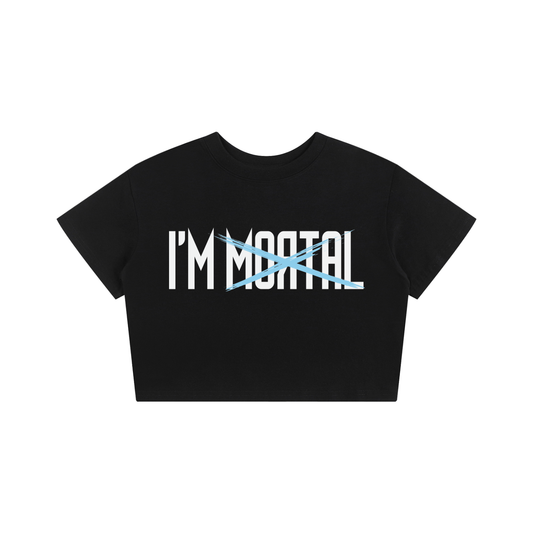 "EXODUS 3:14" CROP TOP TEE (BLACK)
