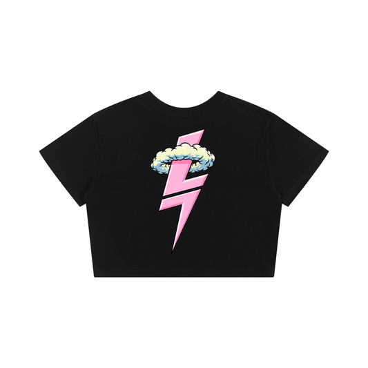 "EXODUS 3:14" CROP TOP TEE (BLACK)