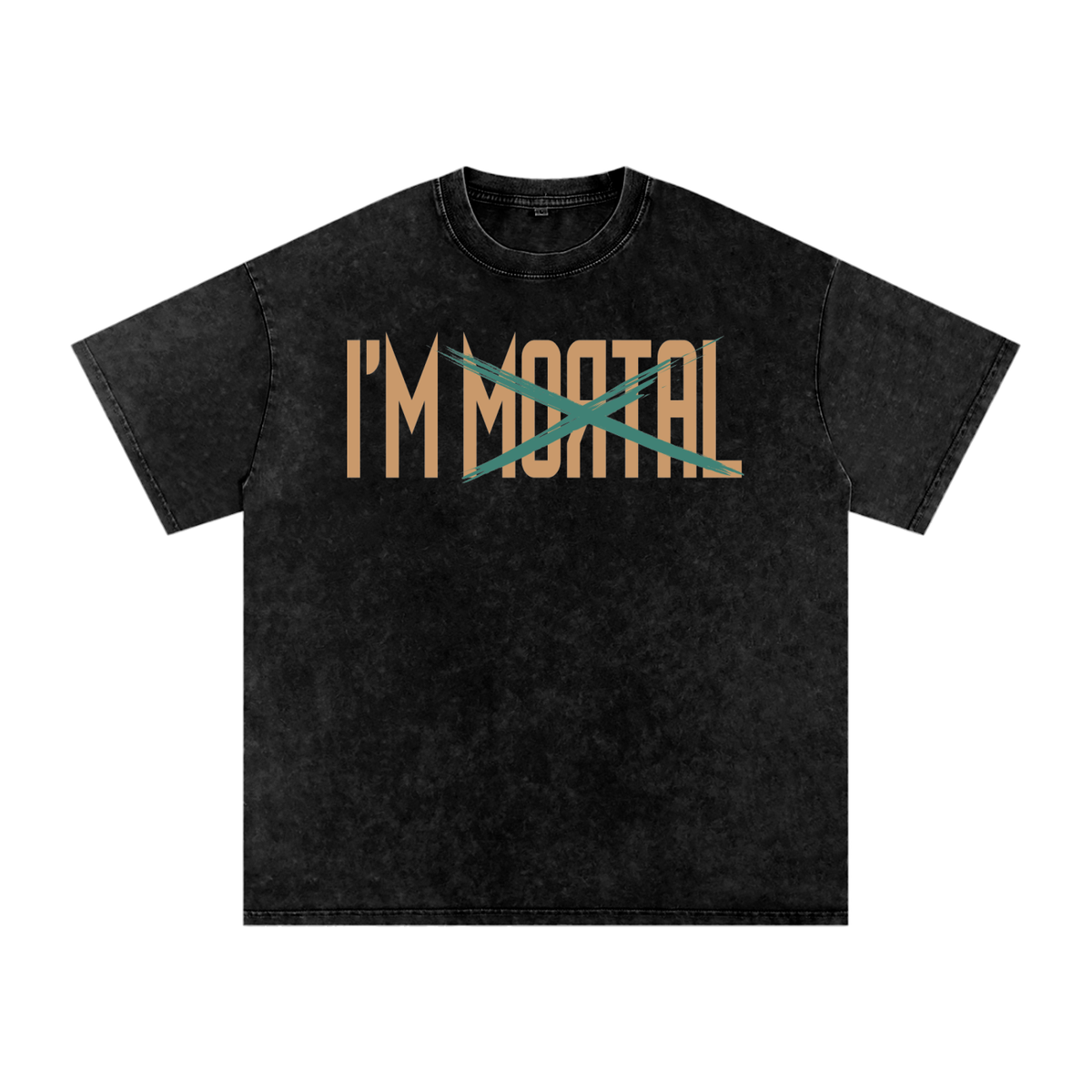 "EXODUS 3:14" SNOW WASHED TEE (BLACK)