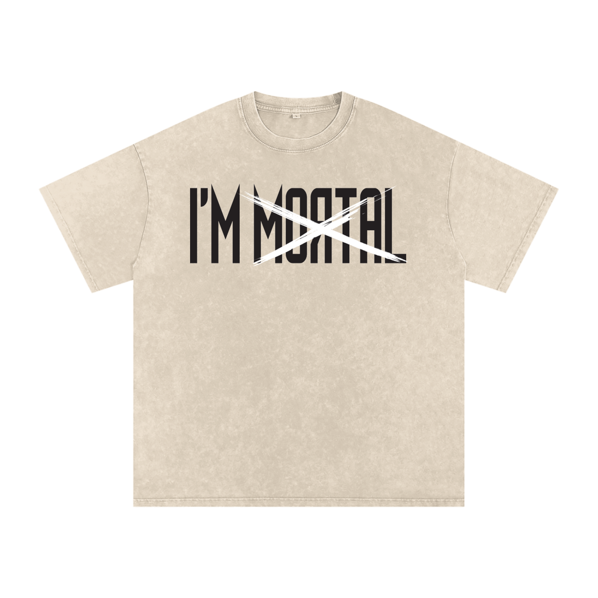 "EXODUS 3:14" SNOW WASHED TEE (APRICOT)