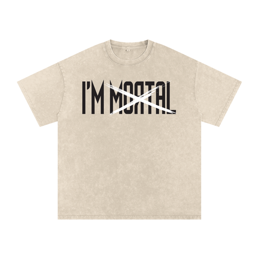 "EXODUS 3:14" SNOW WASHED TEE (APRICOT)
